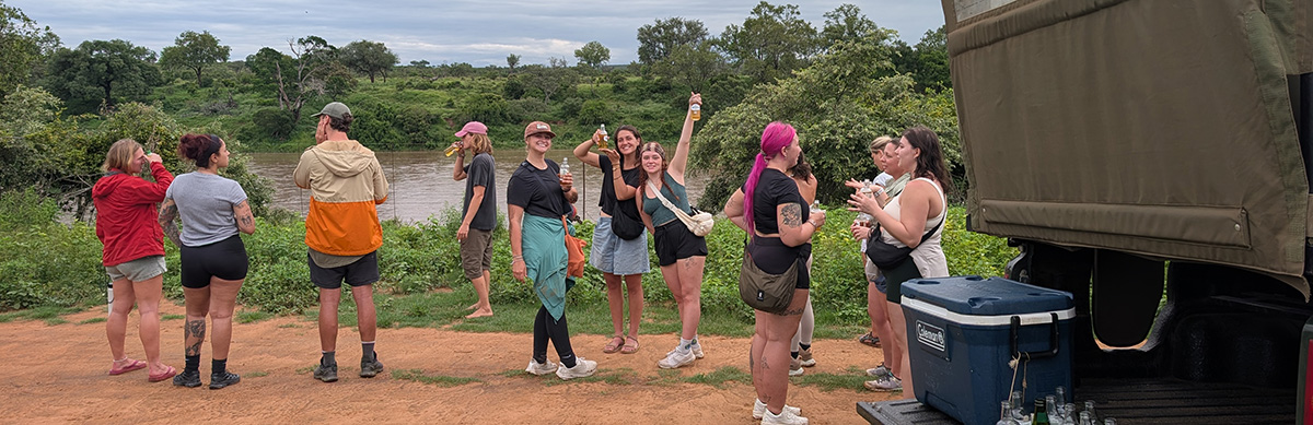 Sundowners at the Crocodile River in Marloth Park.