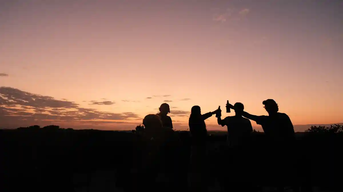 Dinks On Top Of The Dune As Sunset