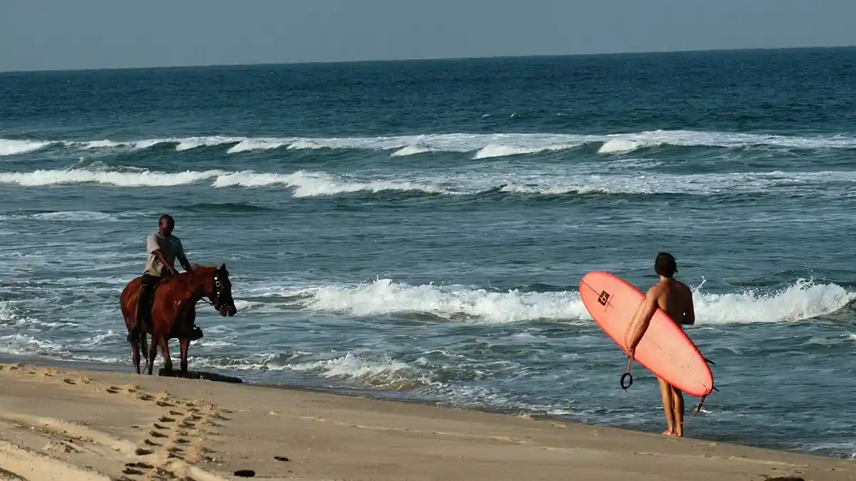 Surfing And Riding At Dune Beach Hostel
