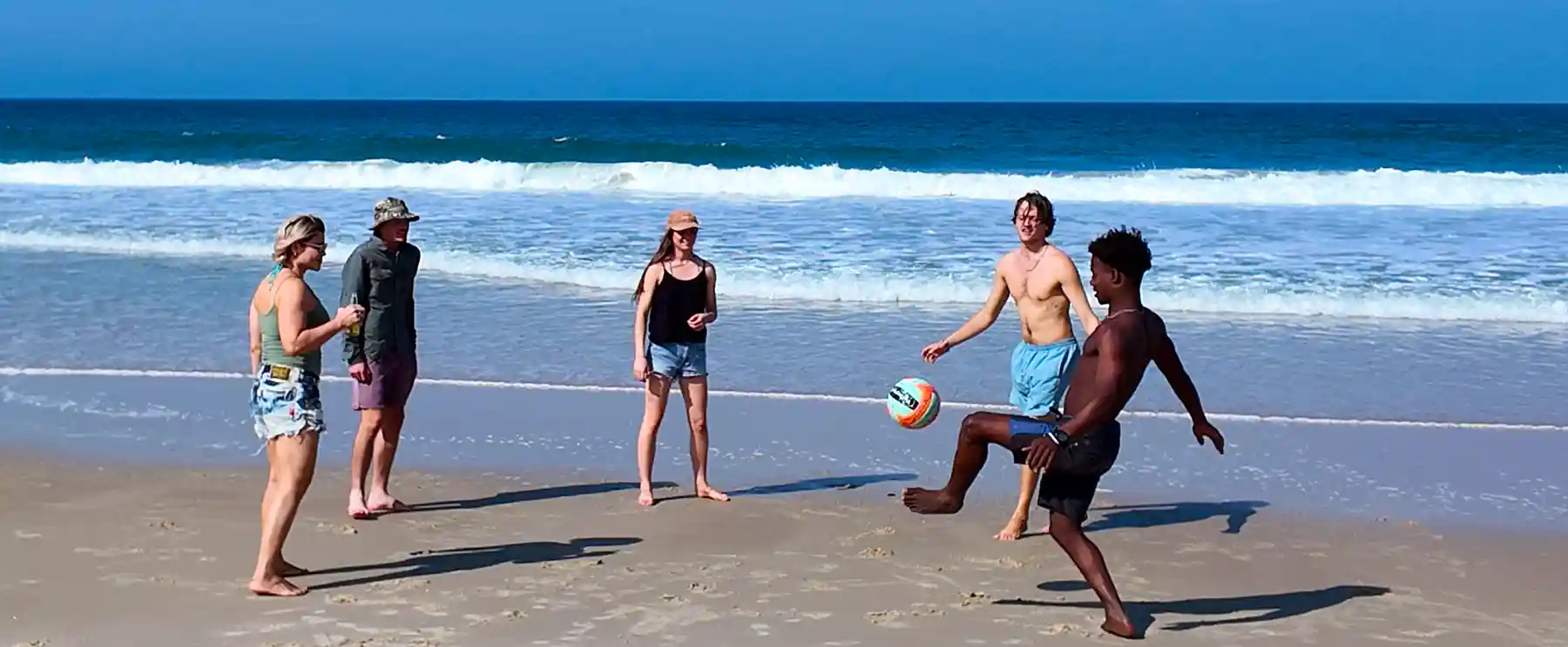 A little Beach Volleyball at the Beach of Dune Beach Hostel
