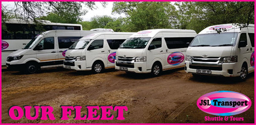 JSL Transport Fleet for shuttles from OR Tambo airport to Marloth Park